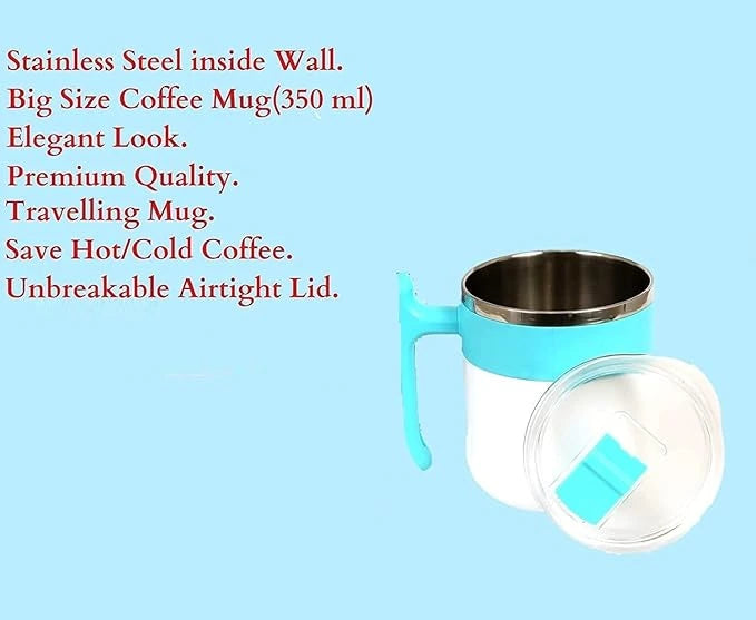Spill-proof insulated coffee mug