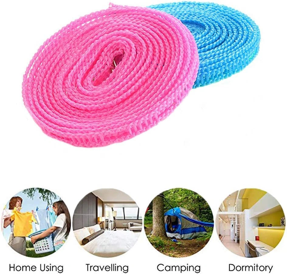 Windproof nylon clothesline – pack of 2