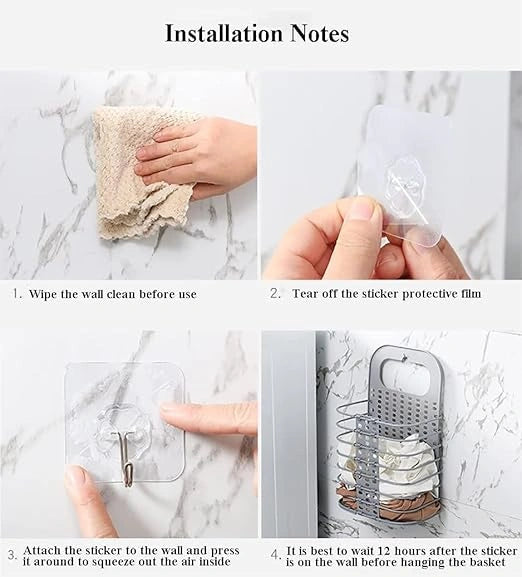 Hanging plastic laundry basket