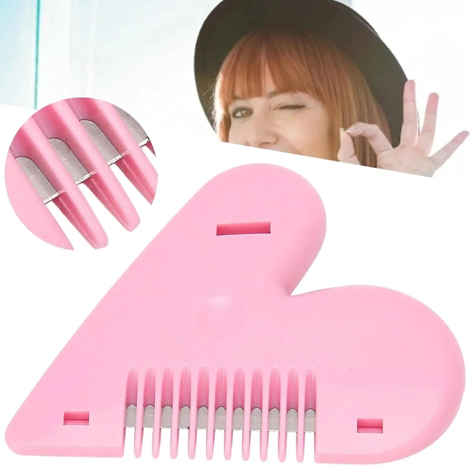 Heart shape hair cutting scissors