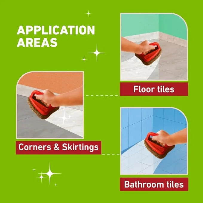 Triangular tile scrubber brush