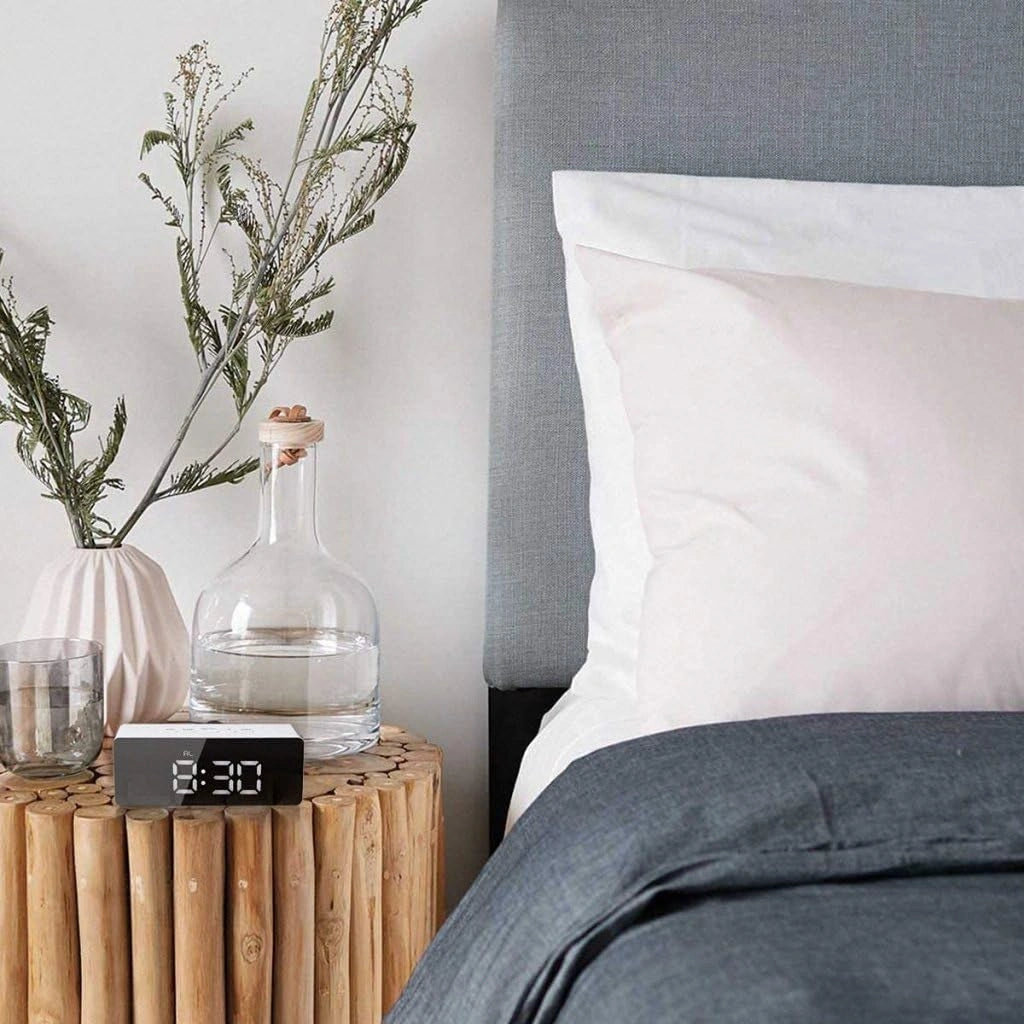 Smart led mirror alarm clock