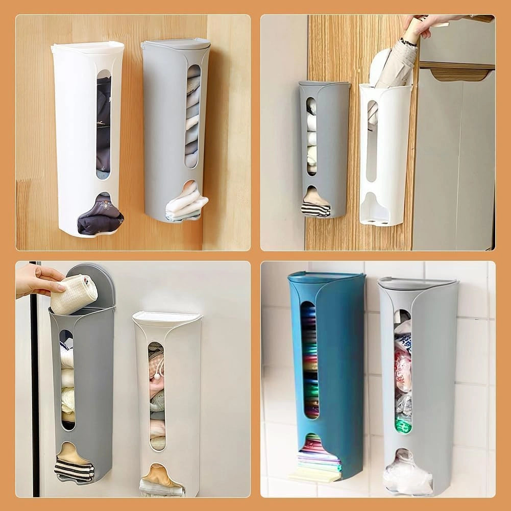 Wall-mounted cabinet storage organizer