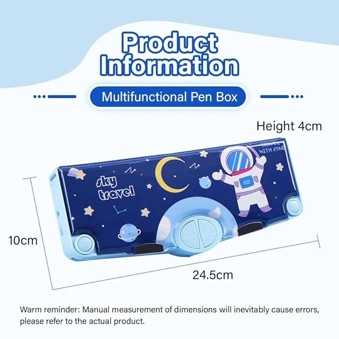 Space-themed magnetic pencil box
