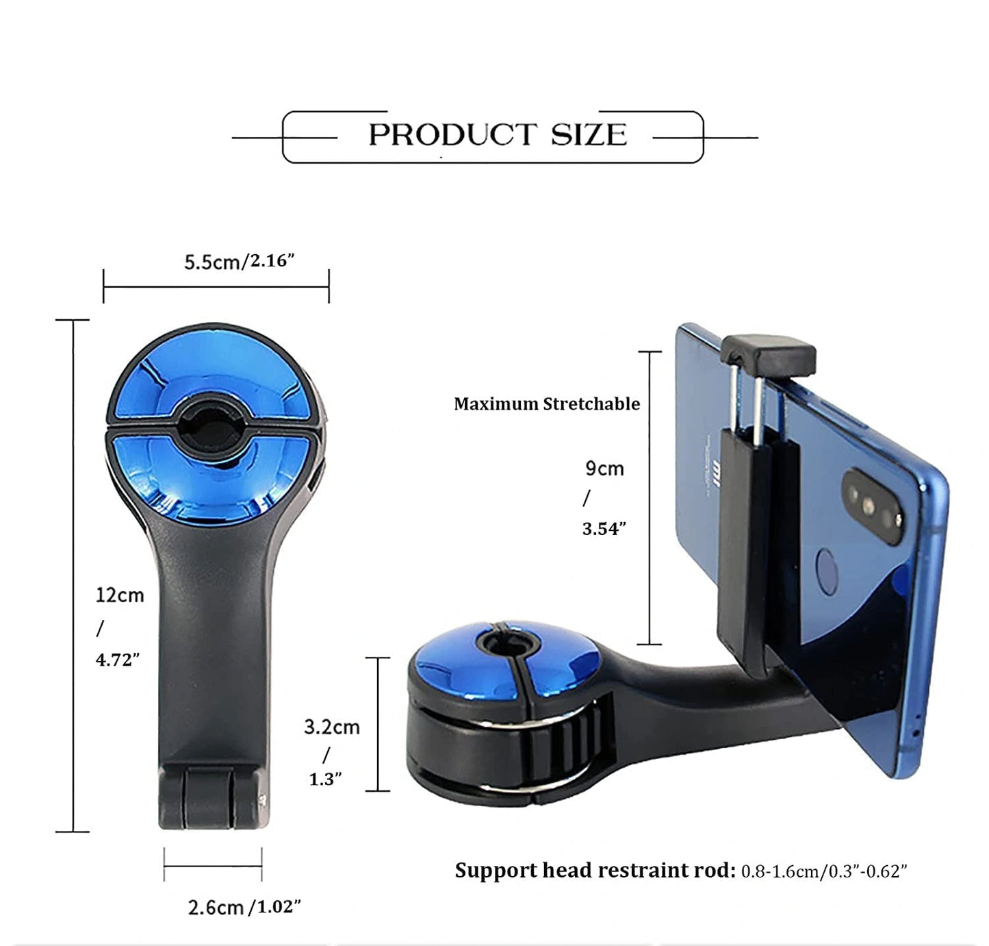 2-in-1 Car Seat Hook & Phone Holder (Pack of 2)