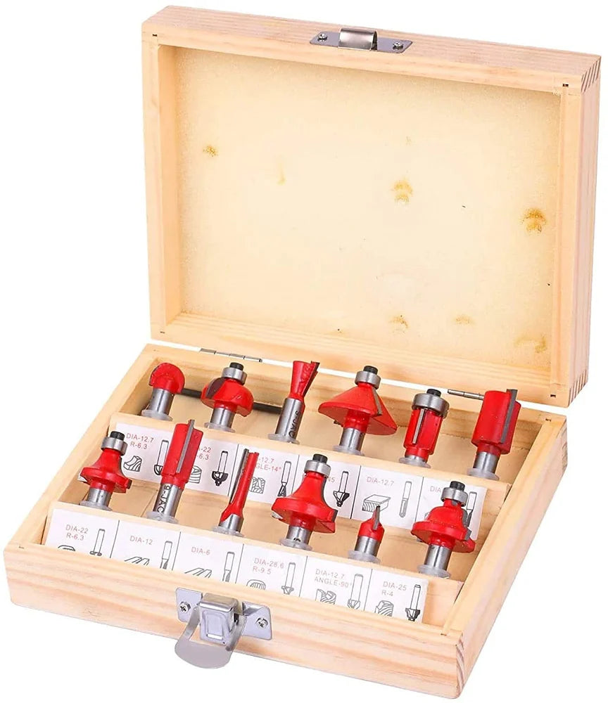 Premium carbide router bit set
