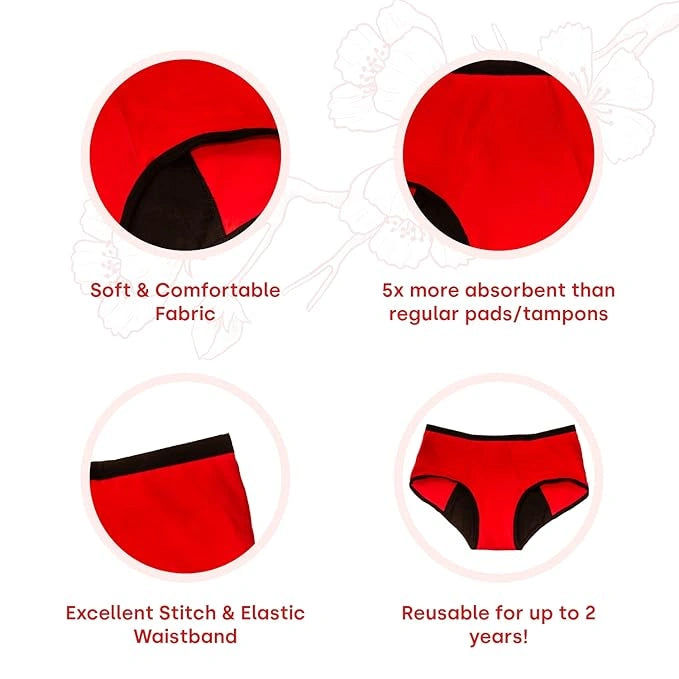 Leak-proof period panty hipster – pack of 2