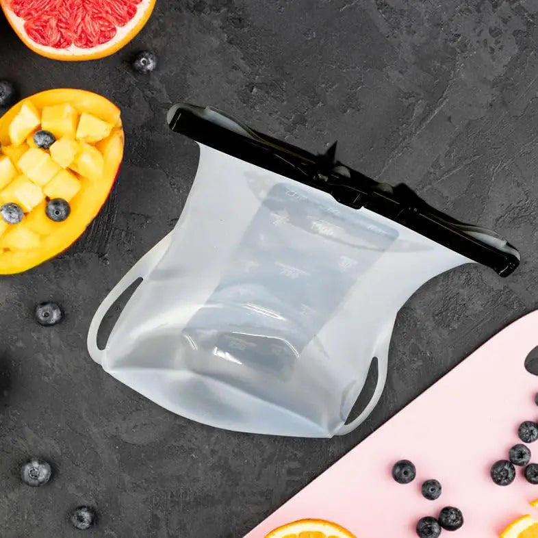 Reusable silicone food bags