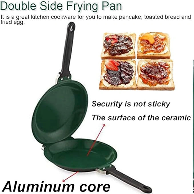 Double side nonstick frying pan