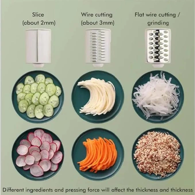 Manual rotary vegetable grater