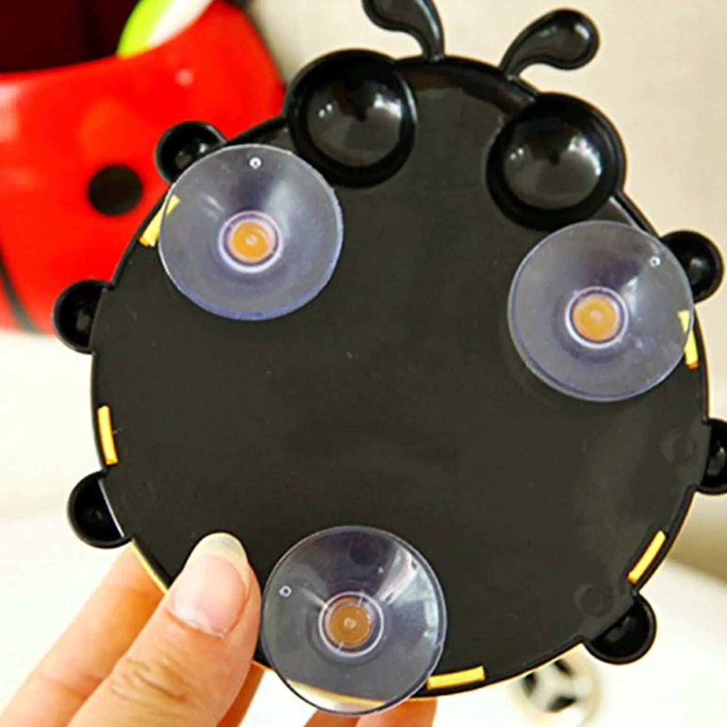 Ladybug toothbrush holder with suction
