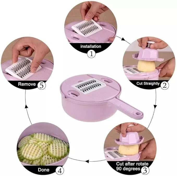 6-in-1 multi-function vegetable chopper