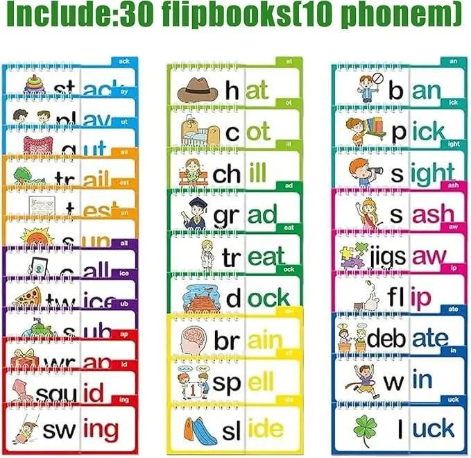30 rhyming words learning flipbook