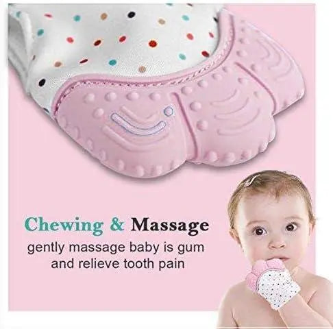 Baby teething glove – silicone teether mitten