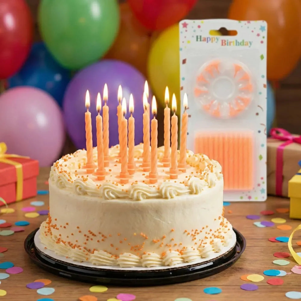 6239 birthday party candles (pack of 24 pcs) - home decor