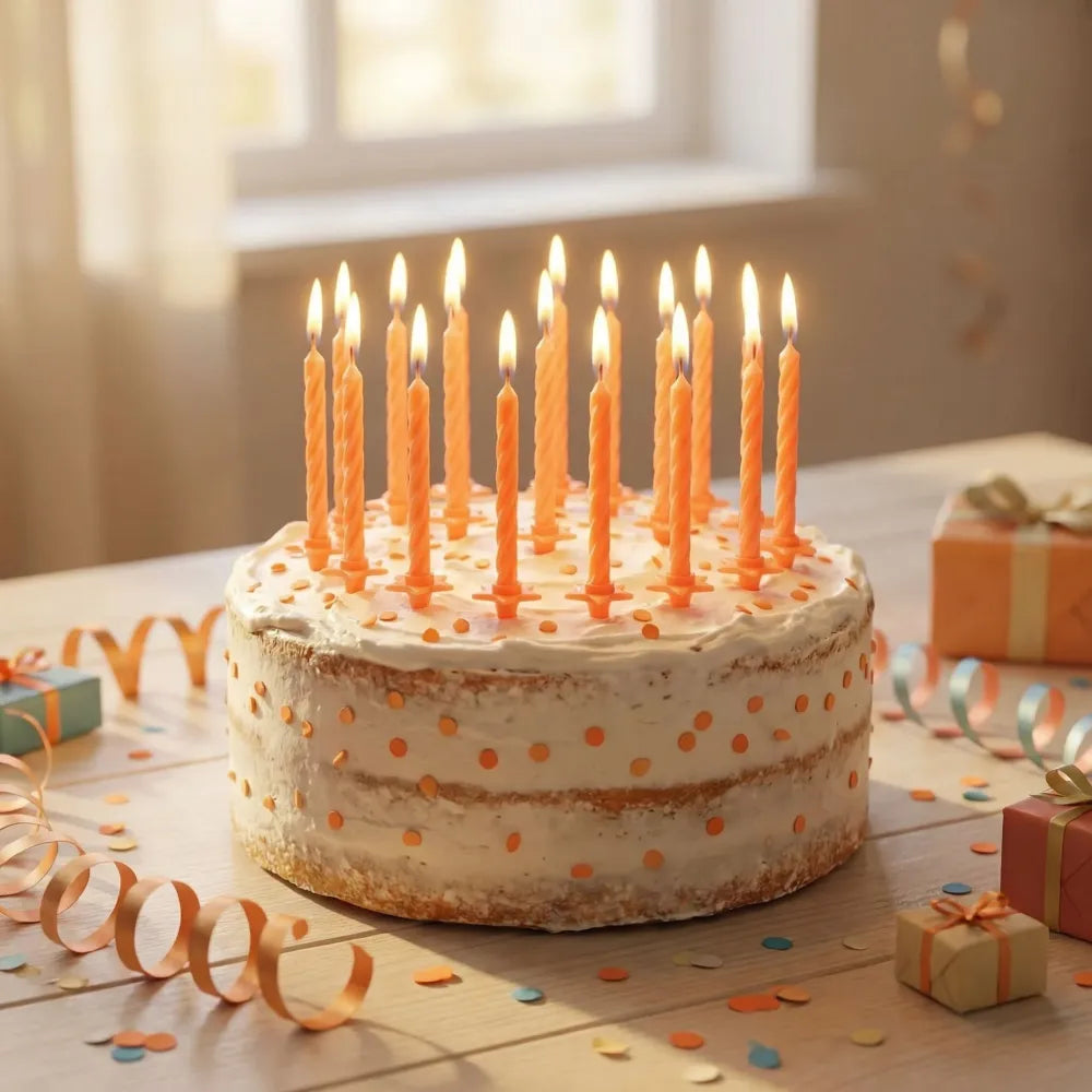 6239 birthday party candles (pack of 24 pcs) - home decor
