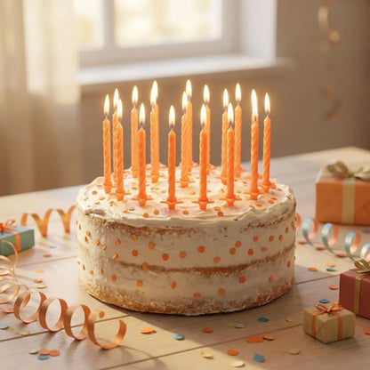 6239 birthday party candles (pack of 24 pcs) - home decor