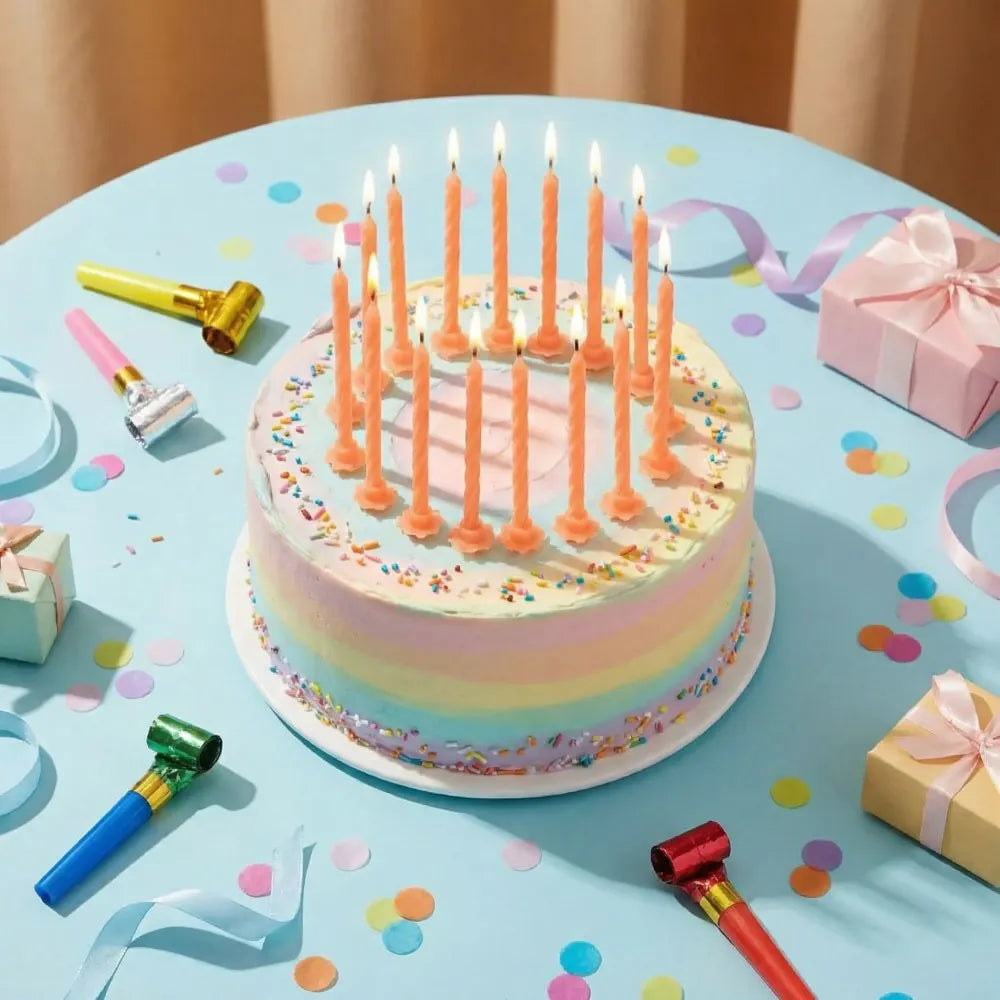 6239 birthday party candles (pack of 24 pcs) - home decor