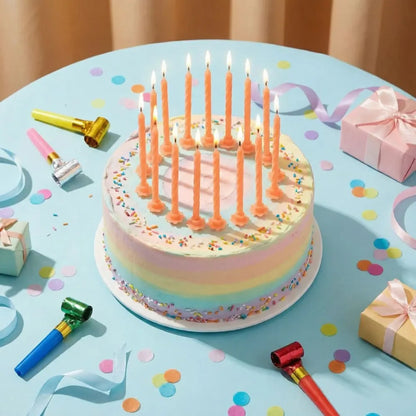 6239 birthday party candles (pack of 24 pcs) - home decor