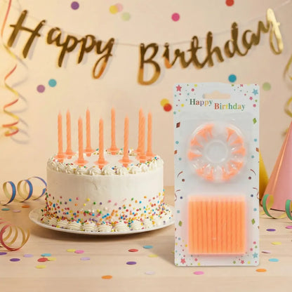 6239 birthday party candles (pack of 24 pcs) - home decor