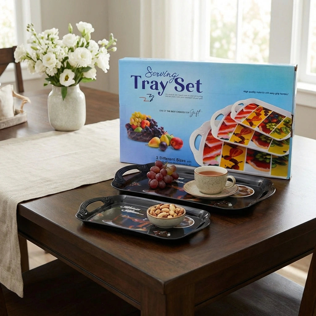 Elegant Melamine Serving Trays