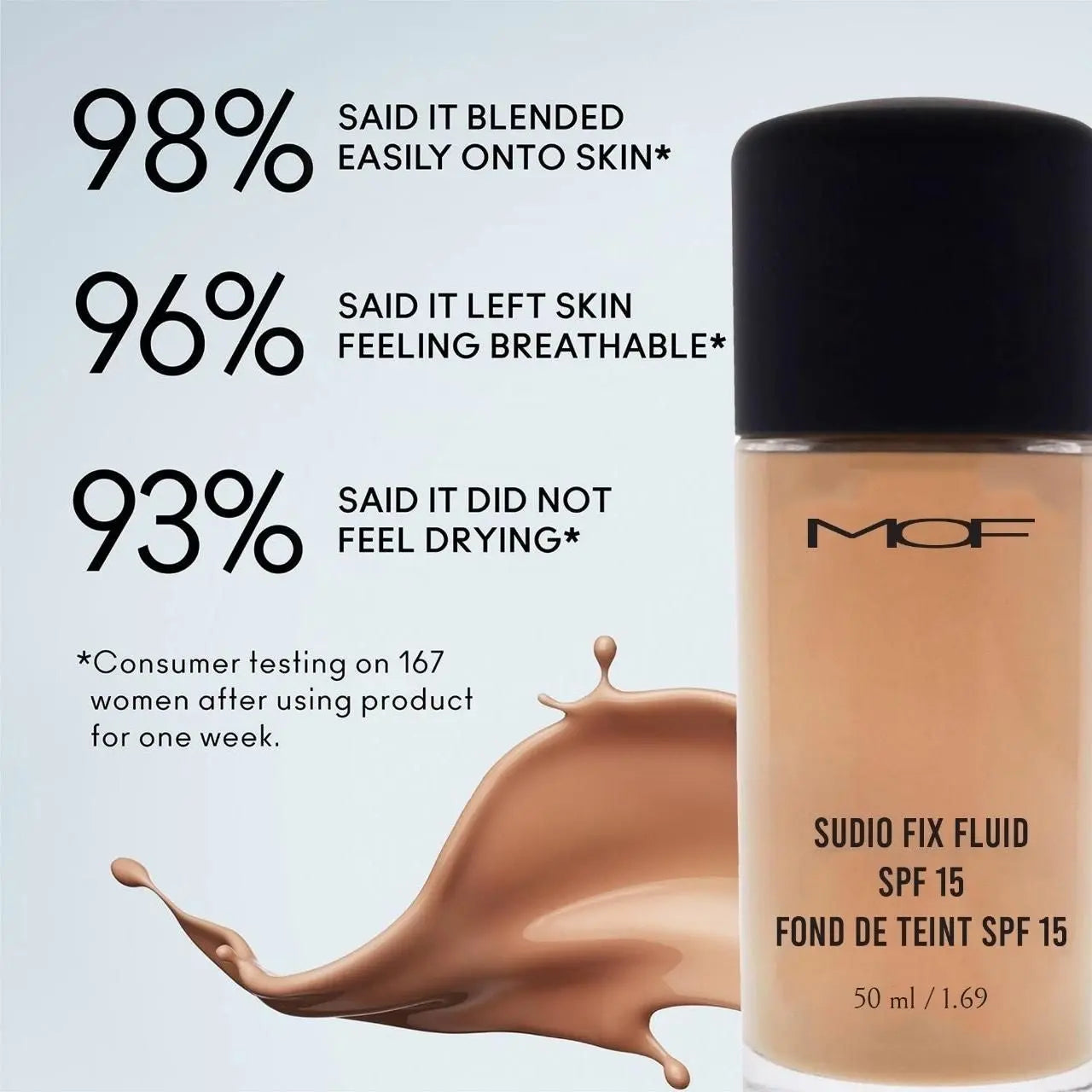 Mof studio fix foundation – 100ml × 2