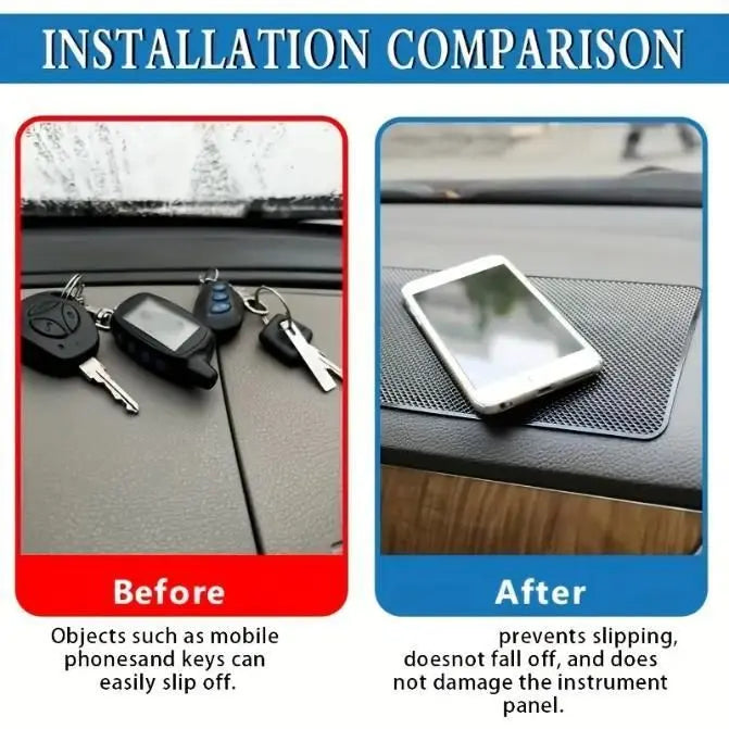 Non-slip silicone car dashboard mat