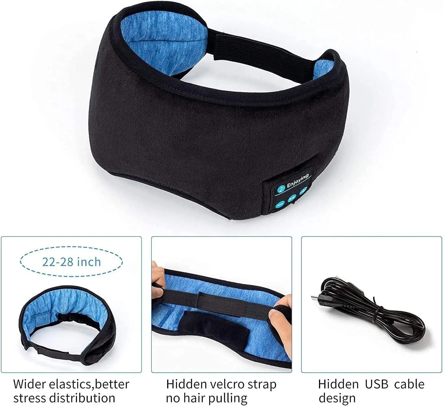 Wireless bluetooth eye mask with music