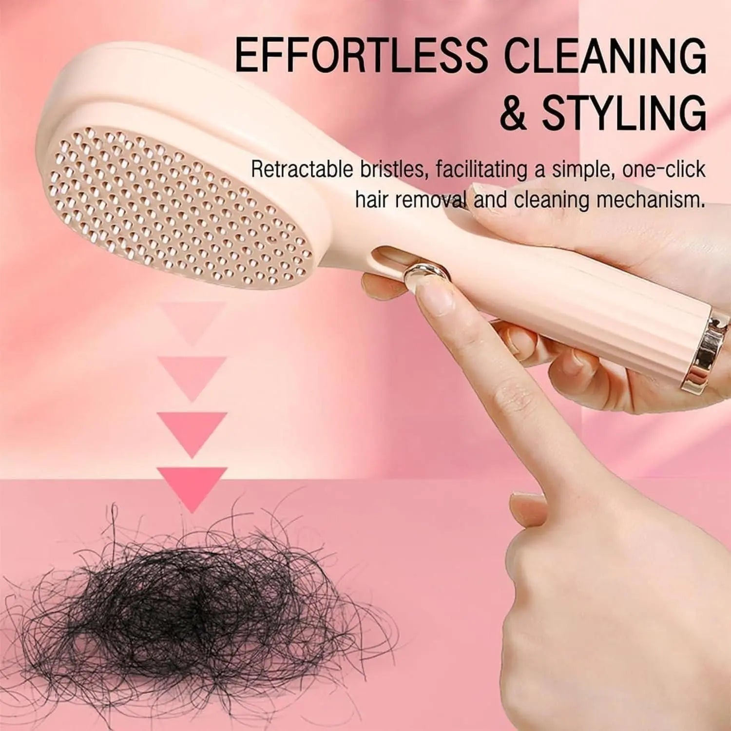 Retractable bristle scalp comb