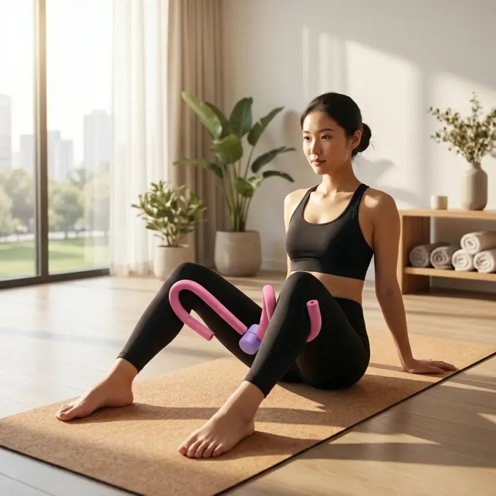 6407 fitness thigh toner - muscle toning gym or home equipment - leg blaster for trimming arms abs glutes and legs