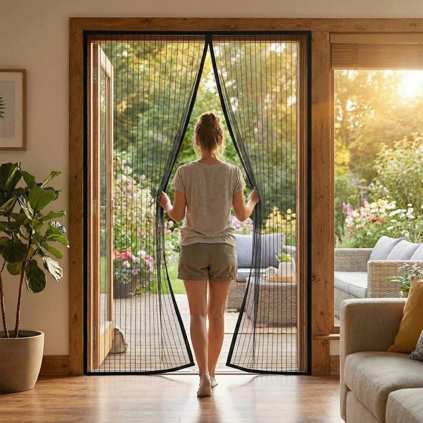 Door Curtain-Mesh (Pack of 2)