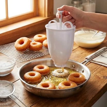 646 mini donut maker dispenser - plastic vadameduwada - kitchen tool