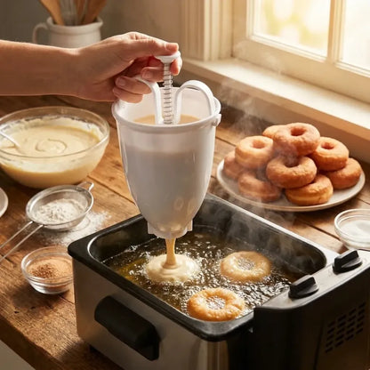 646 mini donut maker dispenser - plastic vadameduwada - kitchen tool