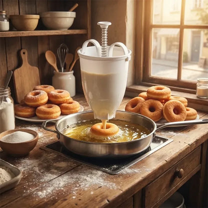 646 mini donut maker dispenser - plastic vadameduwada - kitchen tool