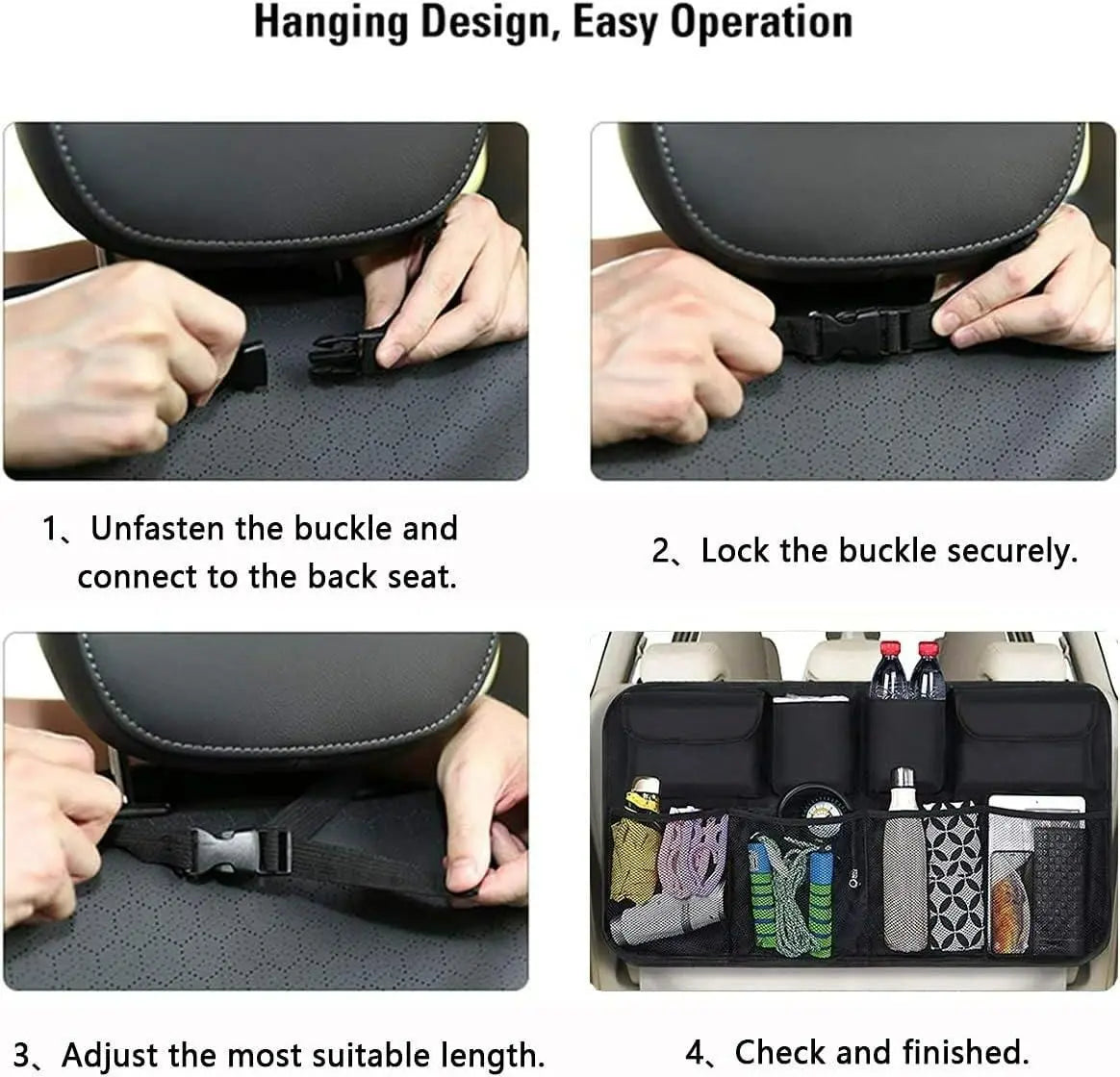 Car backseat trunk organizer