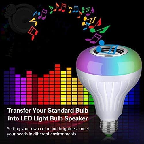 Multicolor rgb music bulb wireless bluetooth with speaker and remote control