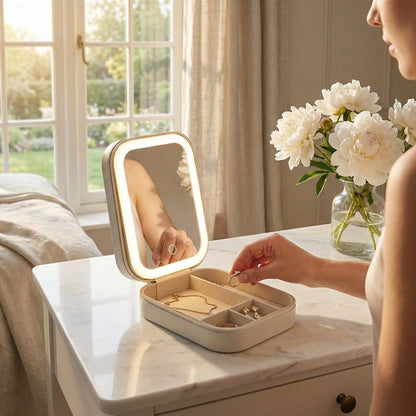 LED Mirror Jewelry Box