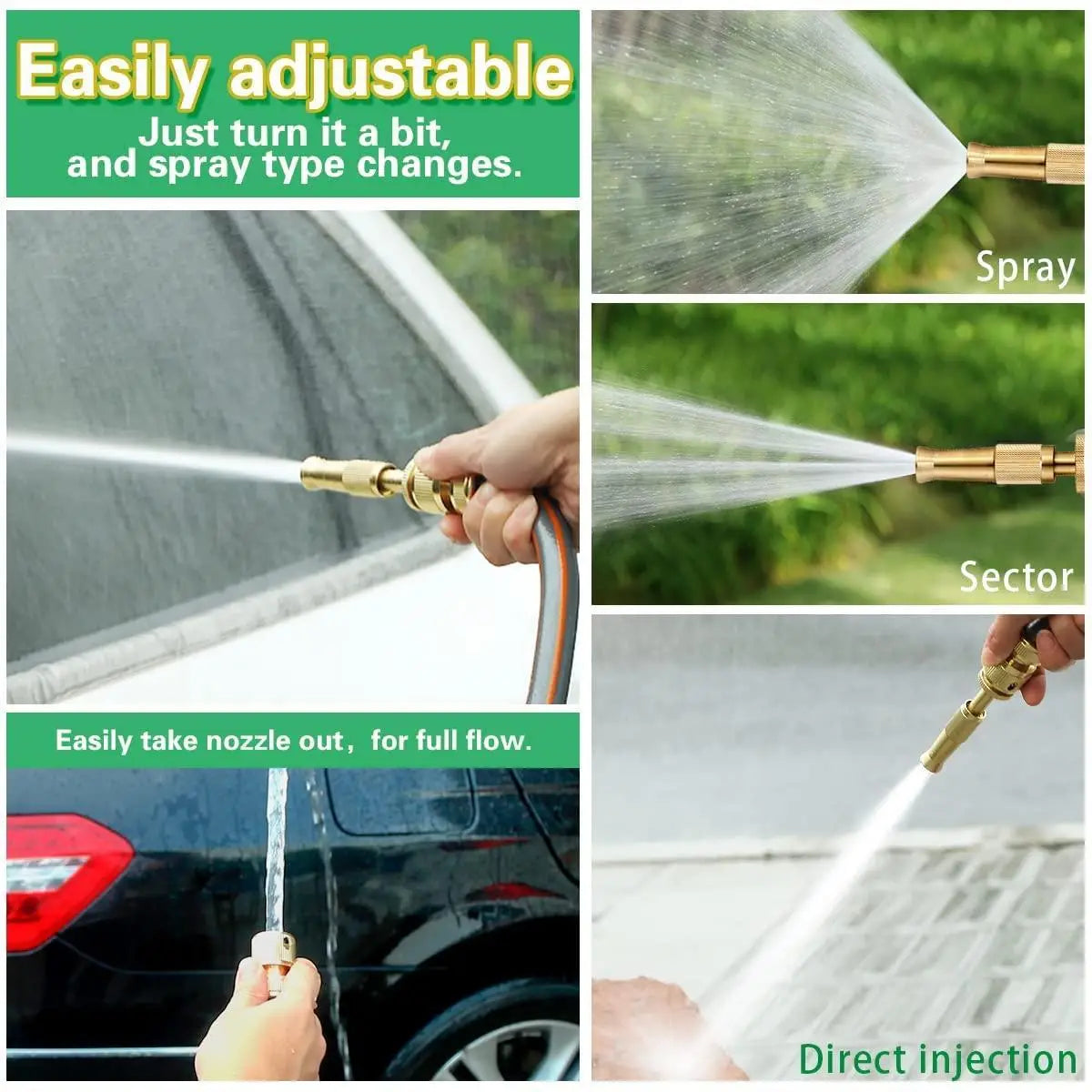 High pressure washing water nozzle (brass)