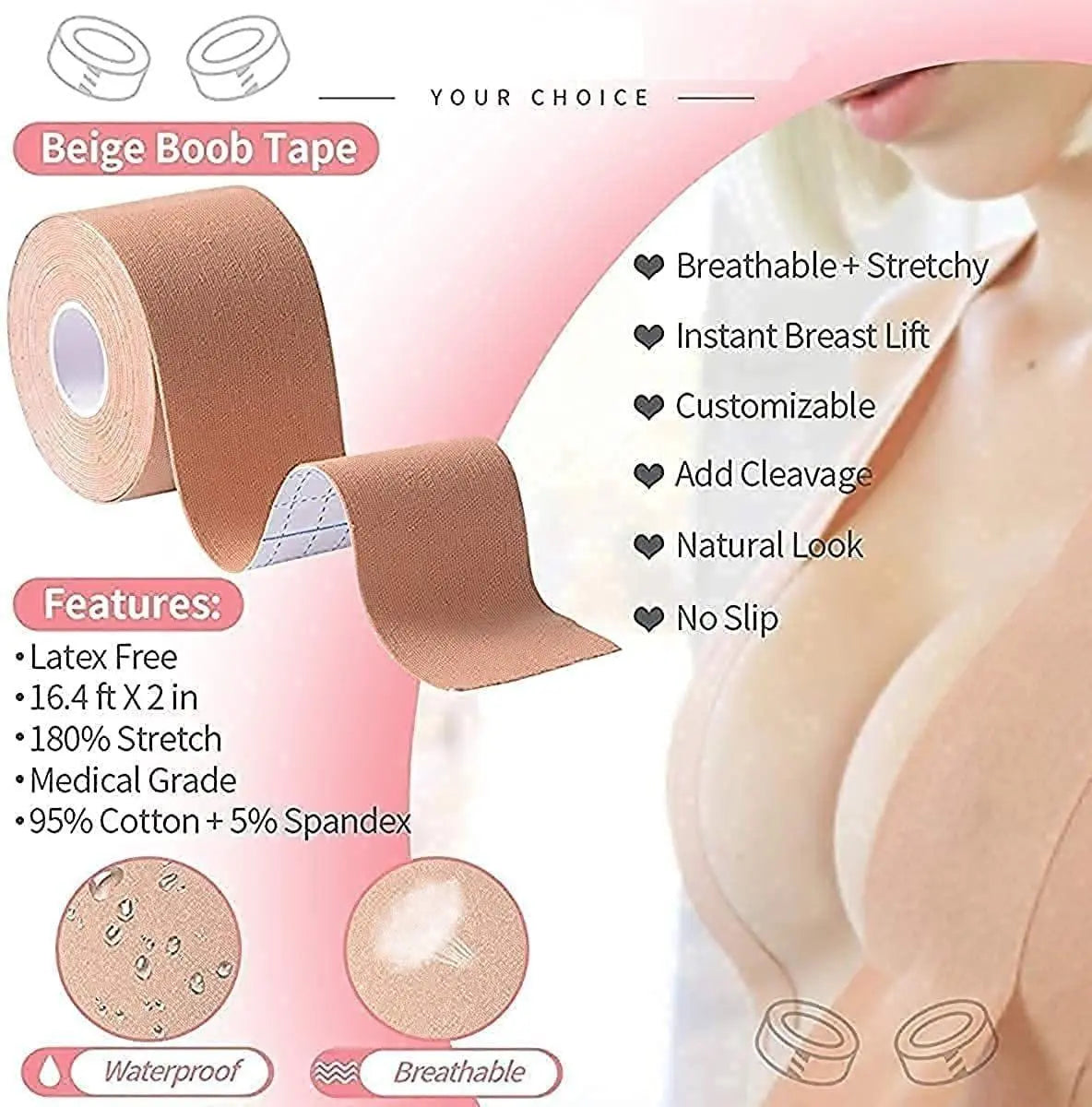 Women & girl boob tape – pack of 1