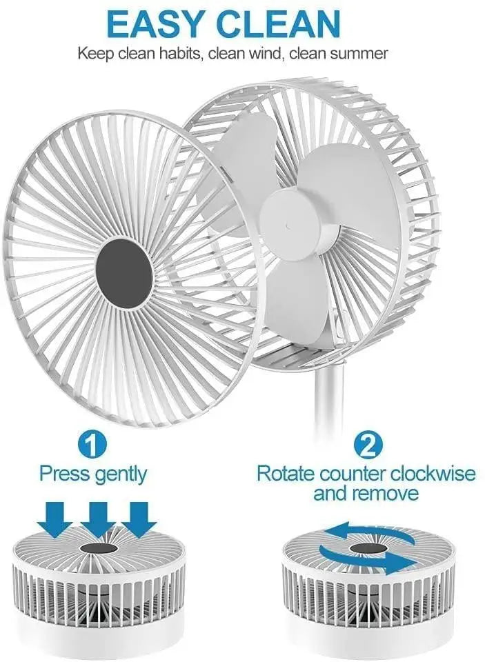Powerful rechargeable high speed table desk fan