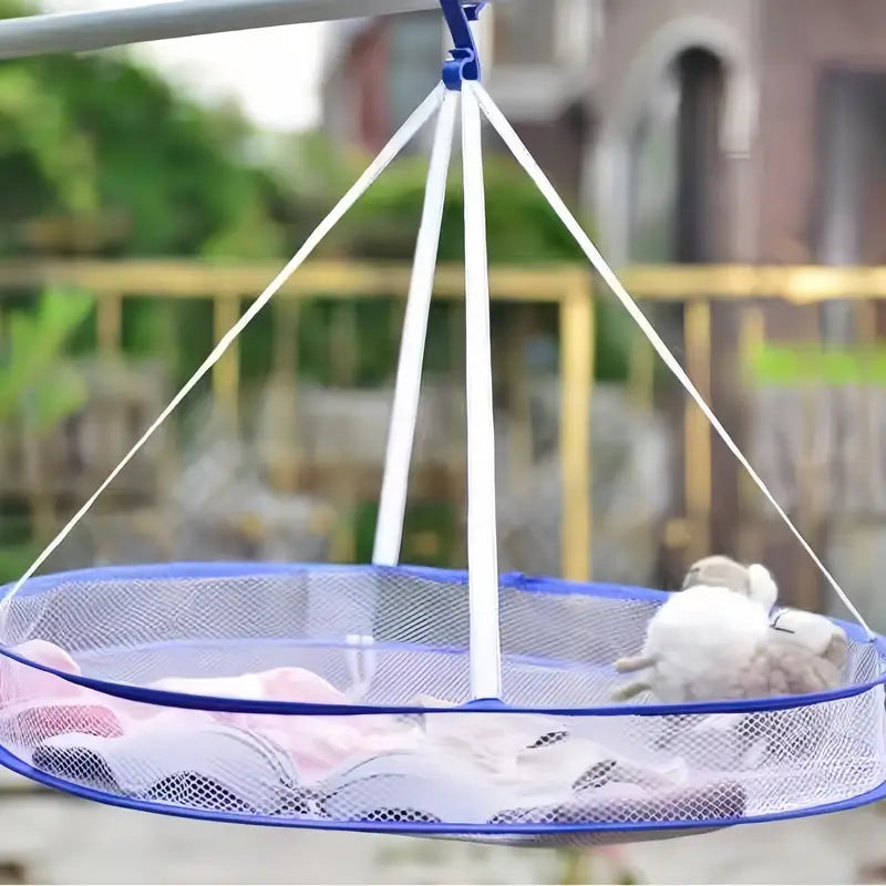 Foldable mesh drying rack