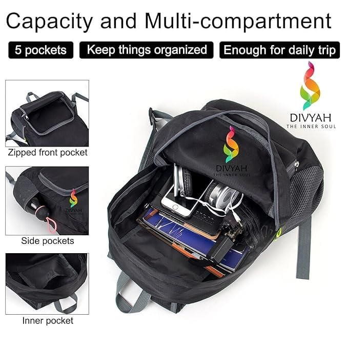 Foldable waterproof backpack as travel hiking daypack for men & women