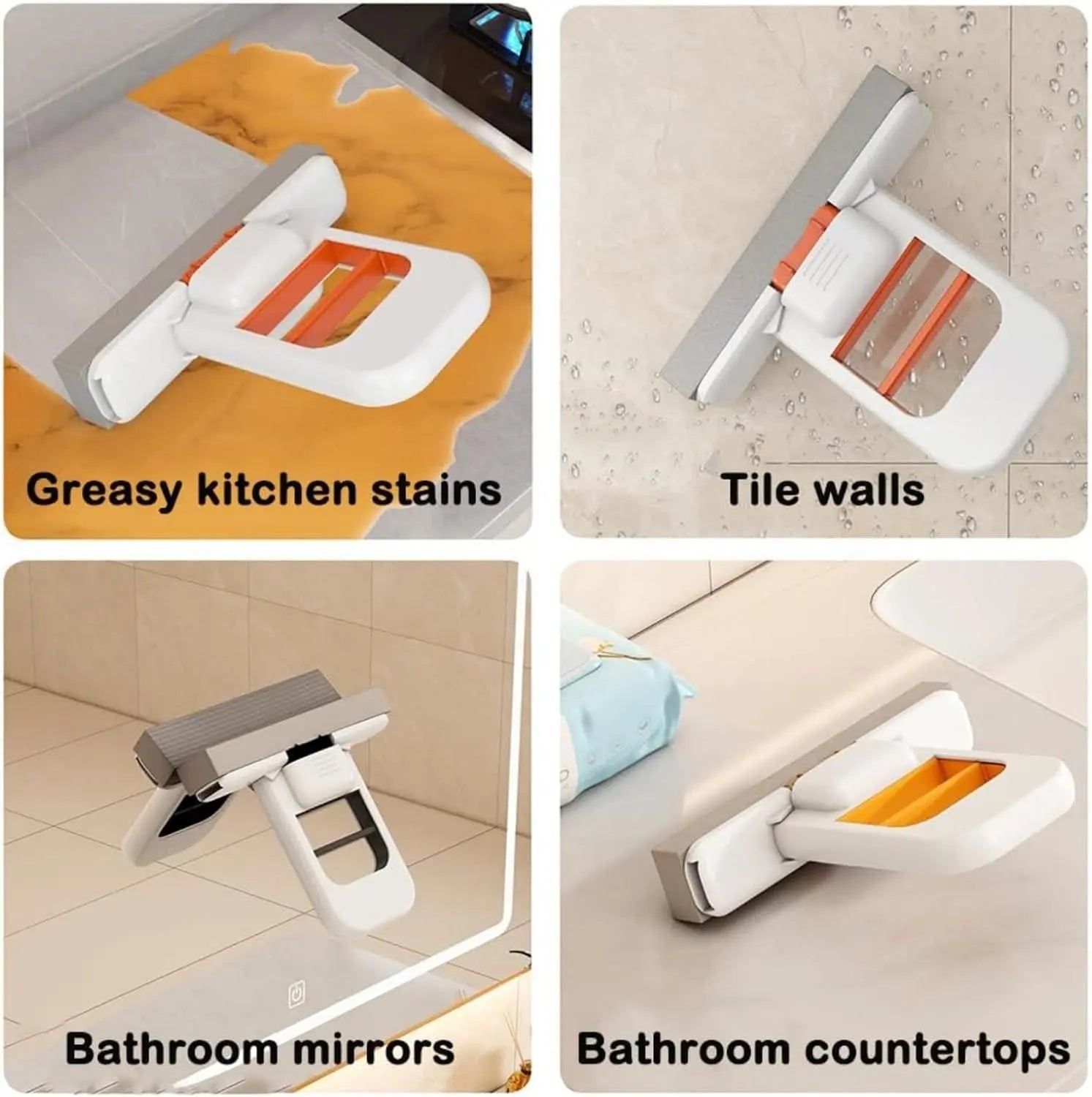Mini foldable desktop sponge mop