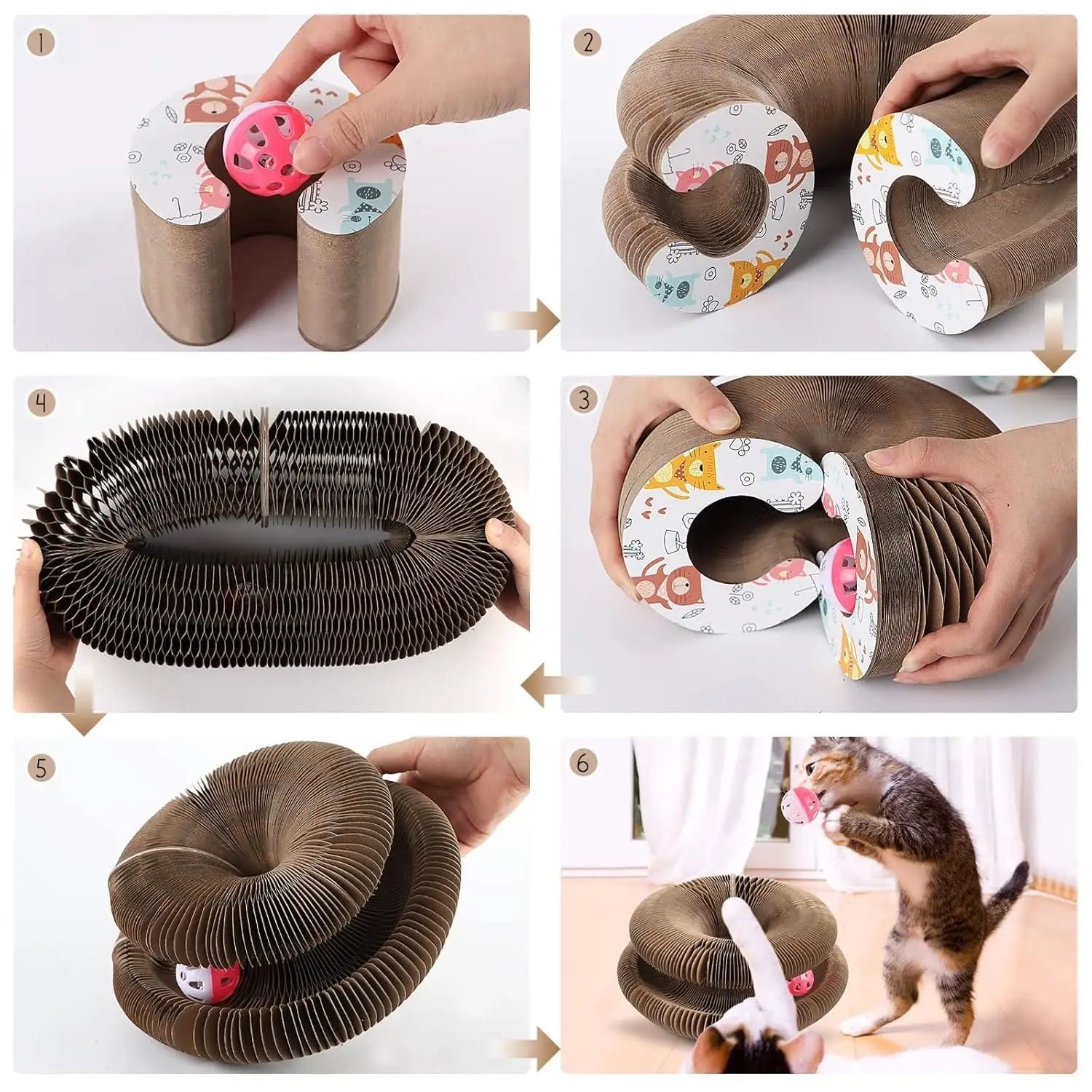 Cat scratching board foldable scratcher