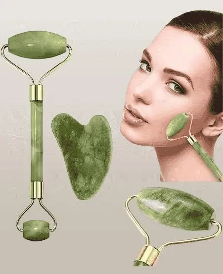 Jade stone facial roller