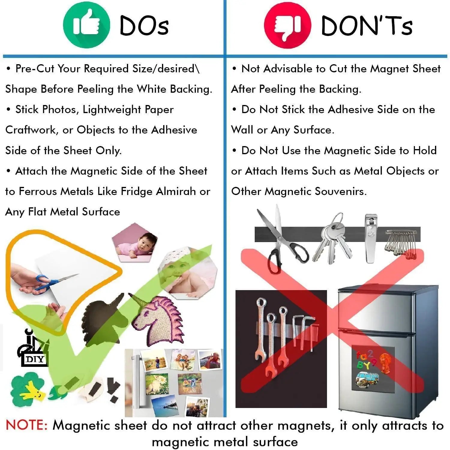 Lifekrafts magnetic adhesive sheets.
