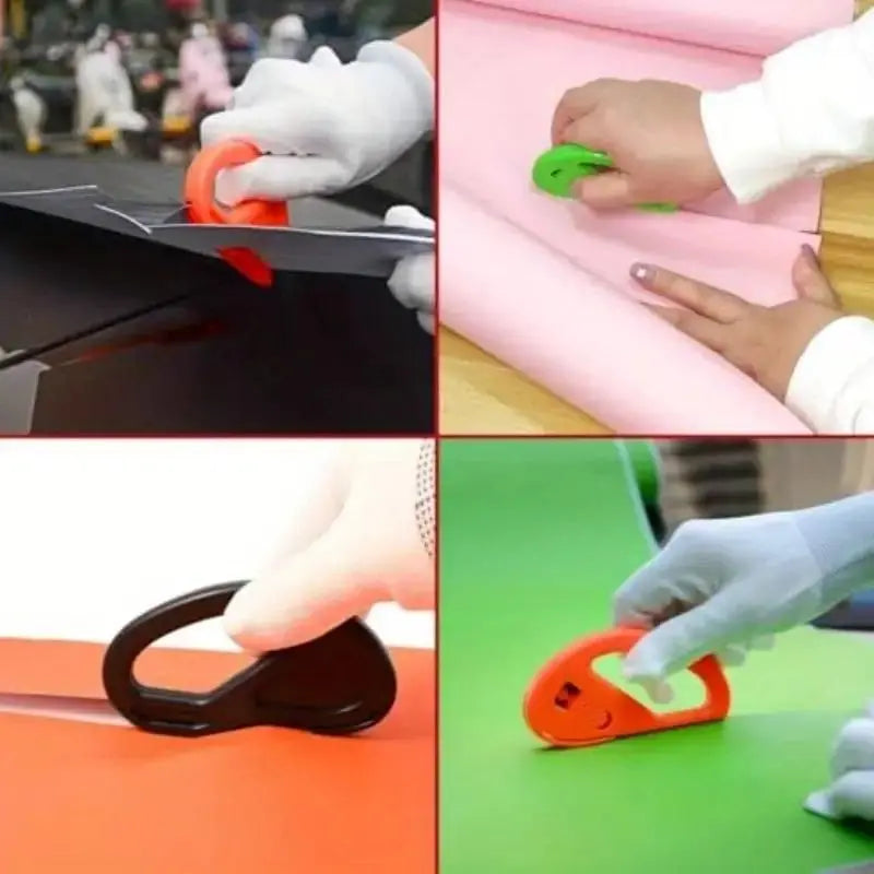 Wrapping paper roll cutter
