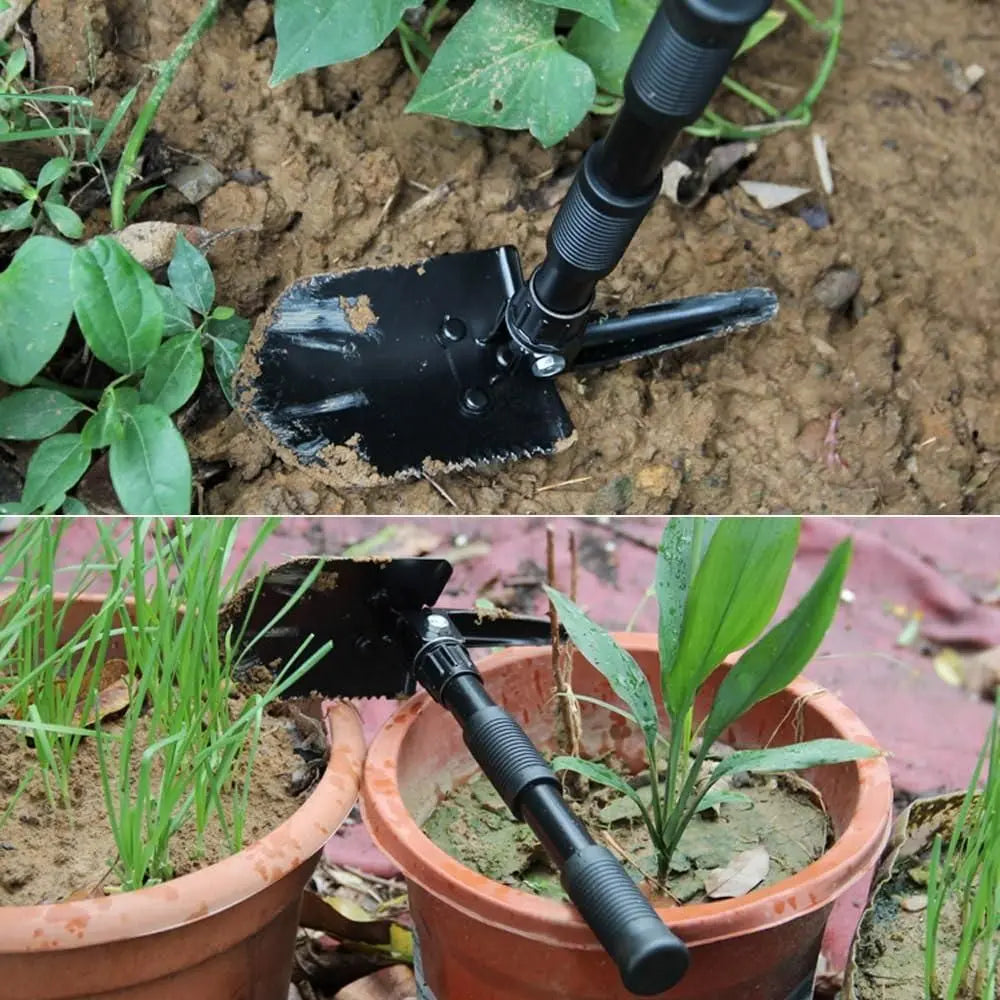 3-in-1 folding survival shove