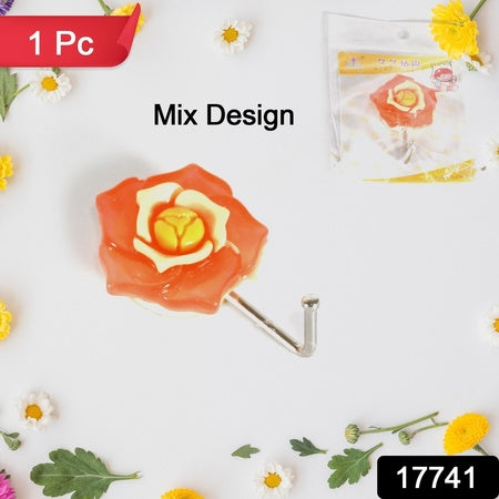 17741 multipurpose mix design self adhesive wall hooks load capacity upto 1 kg - home improvement