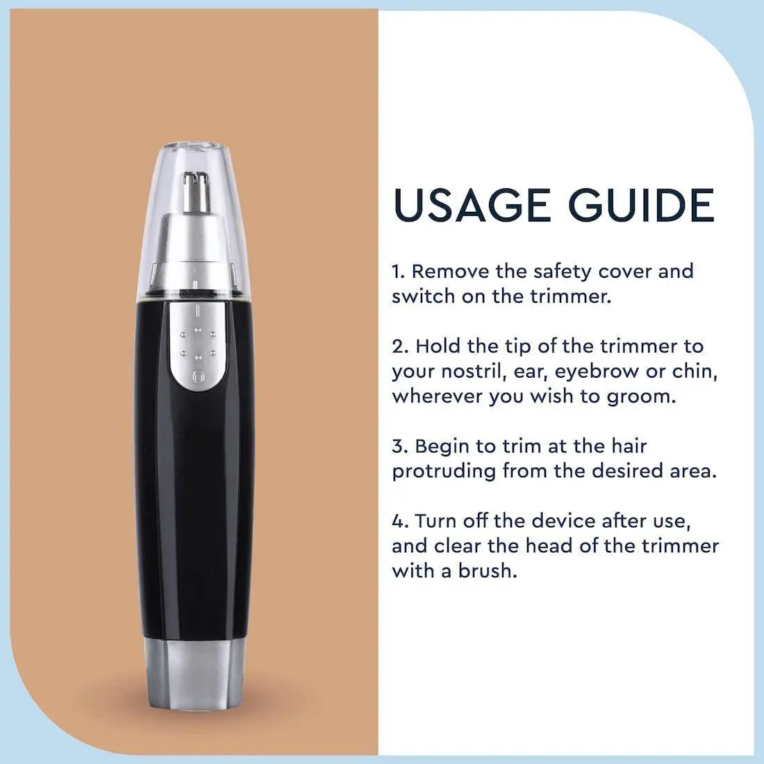 Cordless ear & nose trimmer